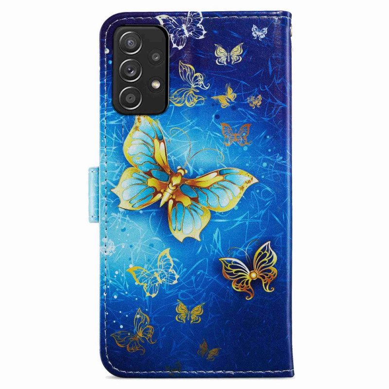 Folio-hoesje voor Samsung Galaxy A33 5G Vlucht Van Vlinders