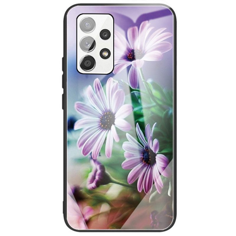 Hoesje voor Samsung Galaxy A33 5G Bloemen Van Gehard Glas