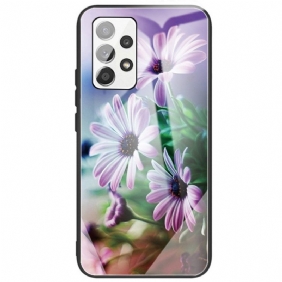 Hoesje voor Samsung Galaxy A33 5G Bloemen Van Gehard Glas