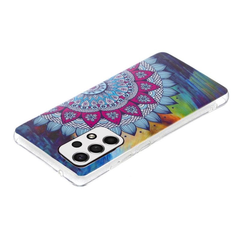 Hoesje voor Samsung Galaxy A33 5G Fluorescerende Kleurrijke Mandala