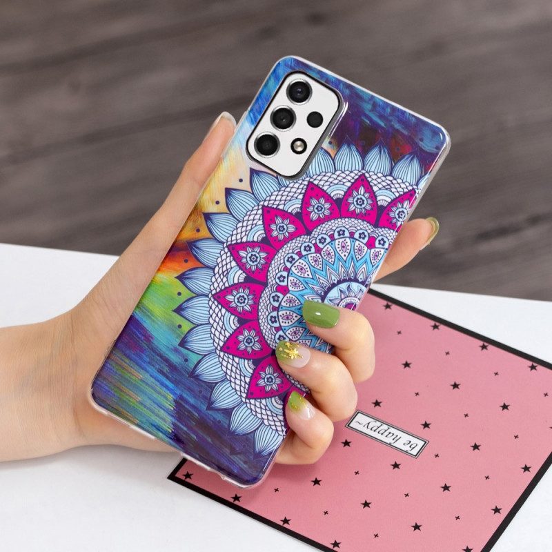 Hoesje voor Samsung Galaxy A33 5G Fluorescerende Kleurrijke Mandala