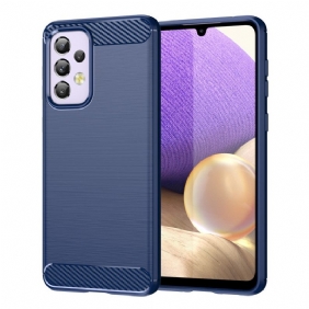 Hoesje voor Samsung Galaxy A33 5G Geborstelde Koolstofvezel