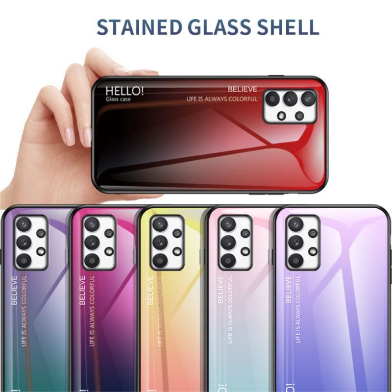 Hoesje voor Samsung Galaxy A33 5G Gehard Glas Hallo