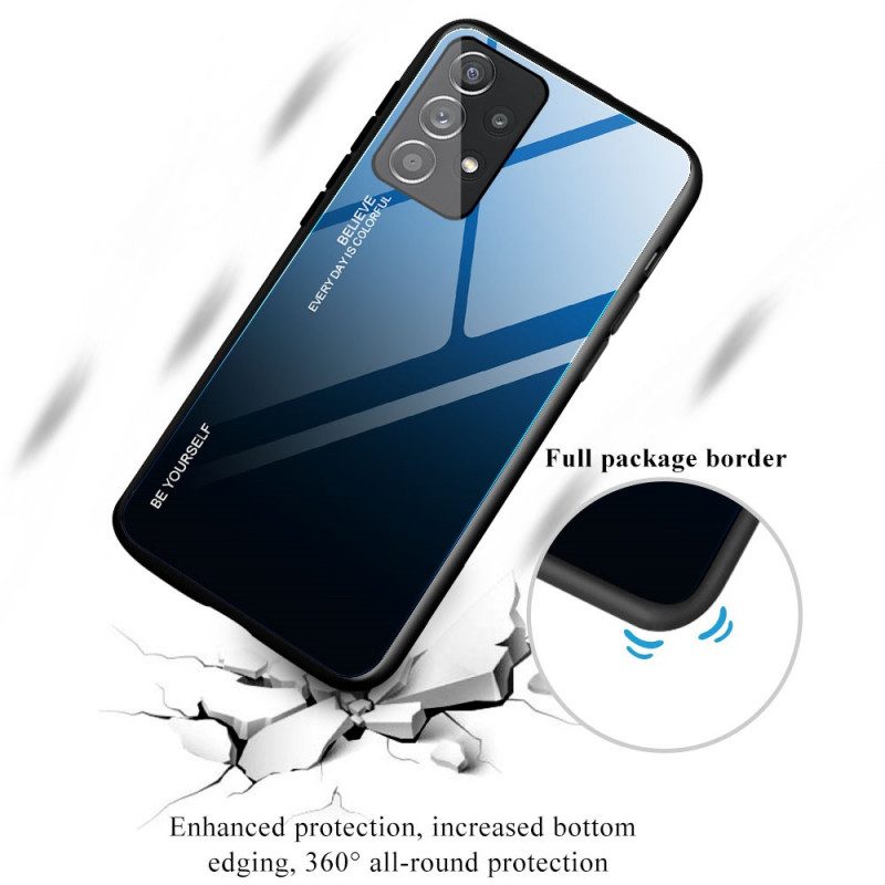 Hoesje voor Samsung Galaxy A33 5G Gehard Glas Wees Jezelf