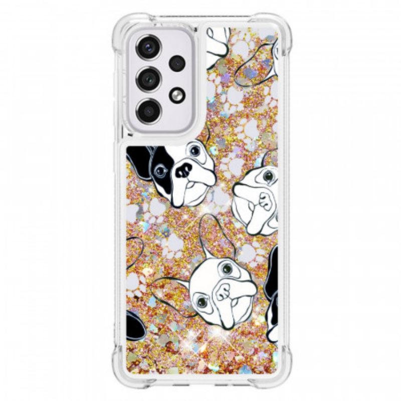 Hoesje voor Samsung Galaxy A33 5G Mr Dog Pailletten