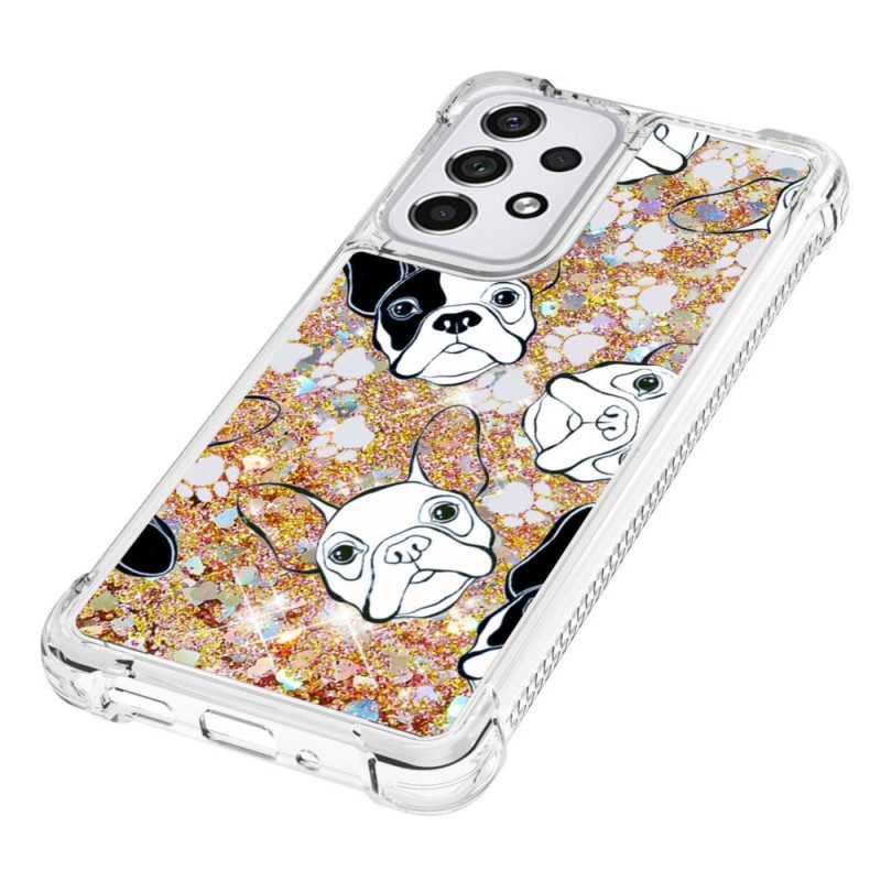 Hoesje voor Samsung Galaxy A33 5G Mr Dog Pailletten