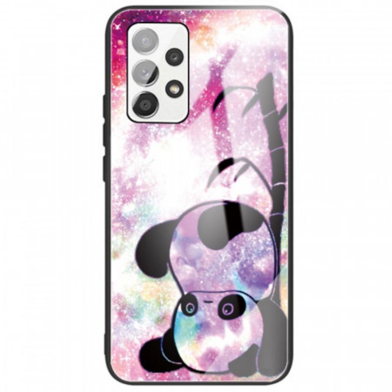 Hoesje voor Samsung Galaxy A33 5G Panda Gehard Glas