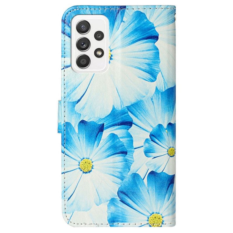 Leren Hoesje voor Samsung Galaxy A33 5G De Bloemenstijl