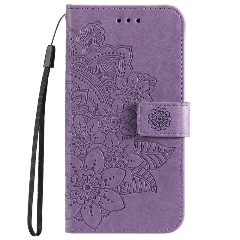 Leren Hoesje voor Samsung Galaxy A33 5G Bloemmandala