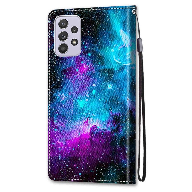 Leren Hoesje voor Samsung Galaxy A33 5G Kosmische Hemel