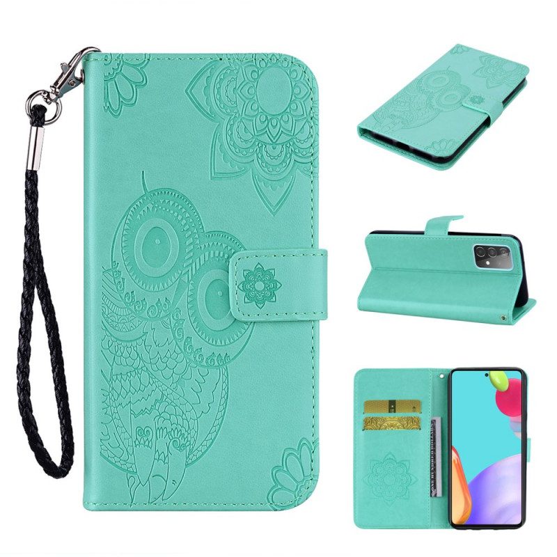 Leren Hoesje voor Samsung Galaxy A33 5G Mandala Uil