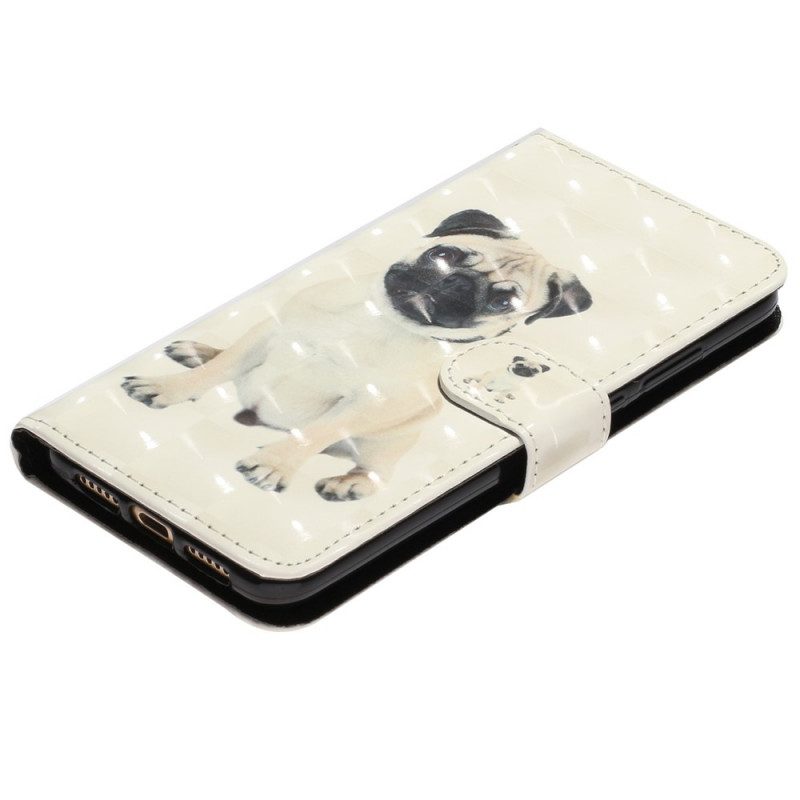 Leren Hoesje voor Samsung Galaxy A33 5G Met Ketting String Hond