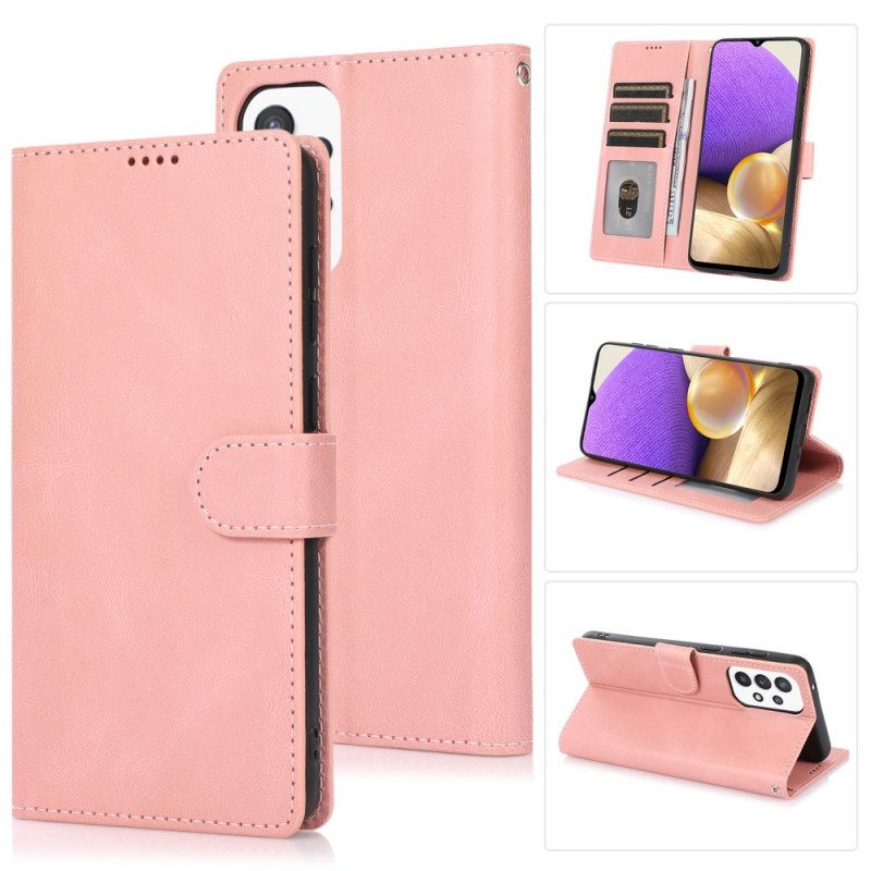 Leren Hoesje voor Samsung Galaxy A33 5G Met Ketting Vintage Lederen Stijl Met Bandjes