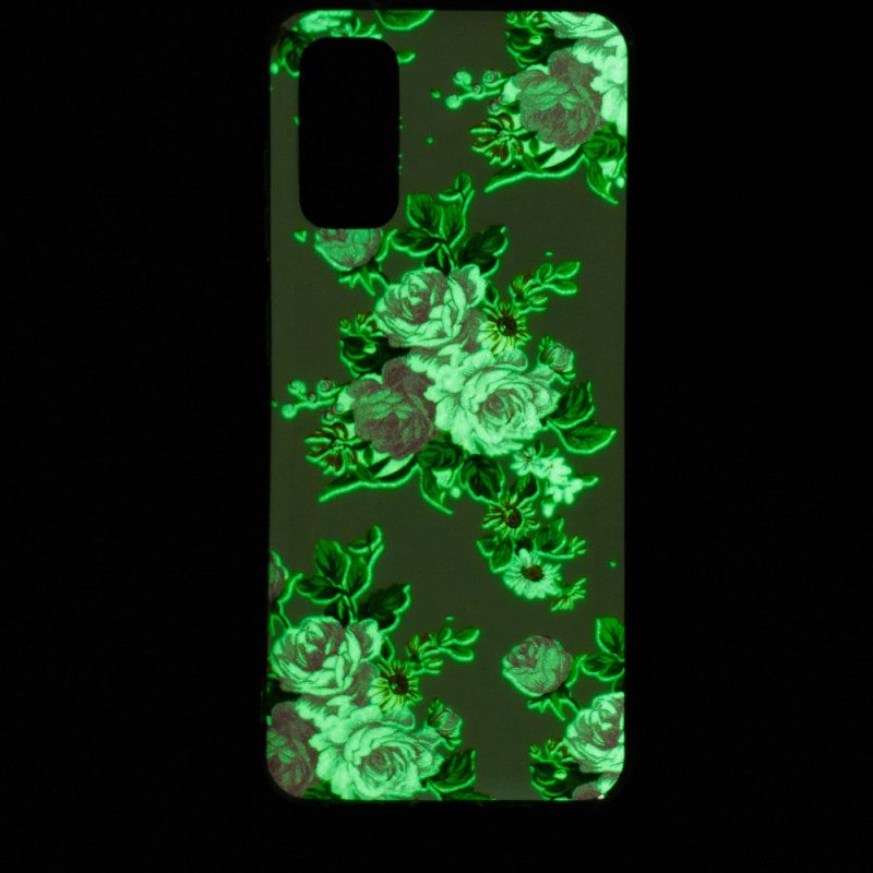 Telefoonhoesje voor Samsung Galaxy A33 5G Fluorescerende Vrijheidsbloemen