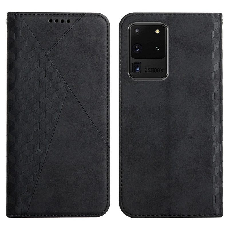 Bescherming Hoesje voor Samsung Galaxy S20 Ultra Folio-hoesje Geo Leereffect