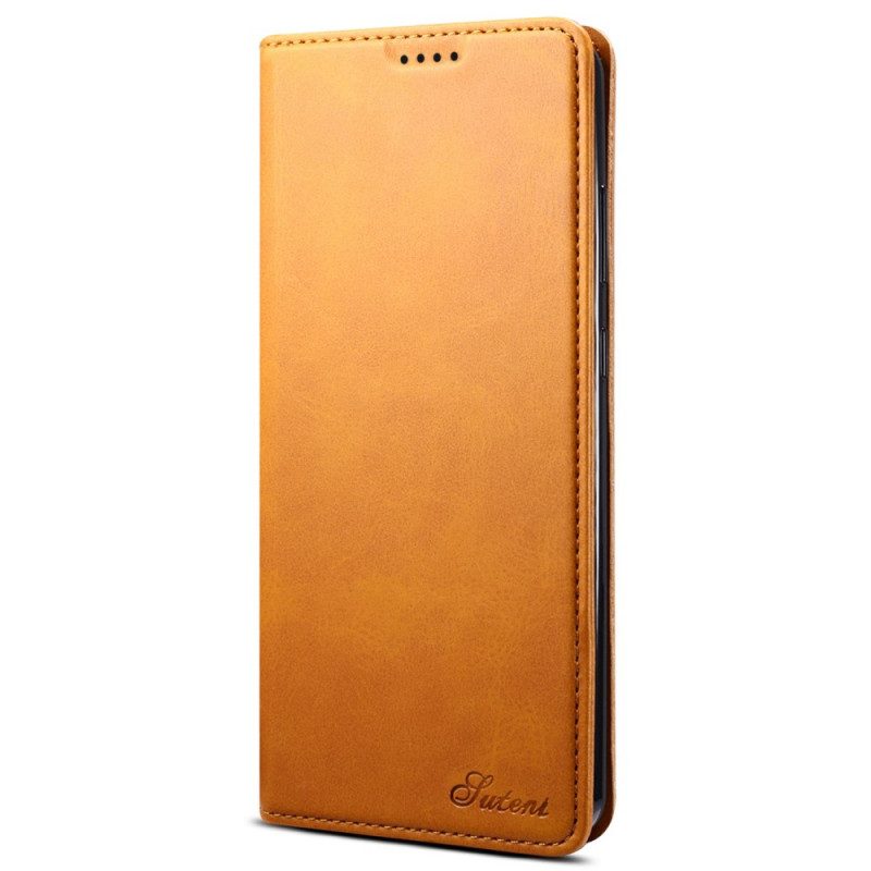 Bescherming Hoesje voor Samsung Galaxy S20 Ultra Folio-hoesje Suteni Leereffect