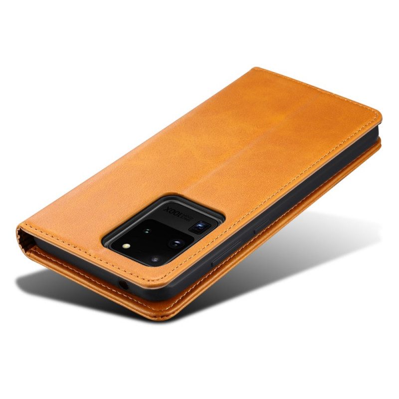 Bescherming Hoesje voor Samsung Galaxy S20 Ultra Folio-hoesje Suteni Leereffect