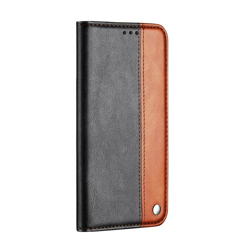 Bescherming Hoesje voor Samsung Galaxy S20 Ultra Folio-hoesje Tweekleurig Leereffect