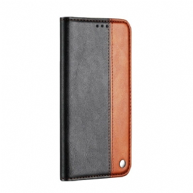 Bescherming Hoesje voor Samsung Galaxy S20 Ultra Folio-hoesje Tweekleurig Leereffect