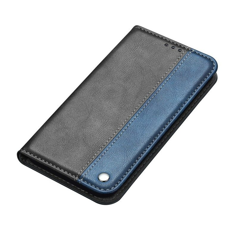 Bescherming Hoesje voor Samsung Galaxy S20 Ultra Folio-hoesje Tweekleurig Leereffect