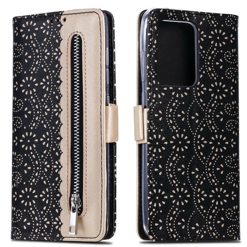 Folio-hoesje voor Samsung Galaxy S20 Ultra Met Ketting Portemonnee Met Kanten Riem