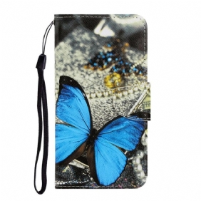 Folio-hoesje voor Samsung Galaxy S20 Ultra Met Ketting Vlinderbandvariaties