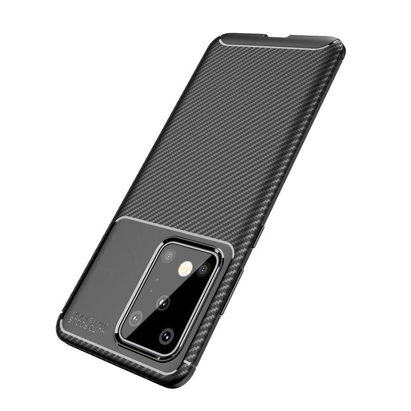 Hoesje voor Samsung Galaxy S20 Ultra Flexibele Koolstofvezeltextuur