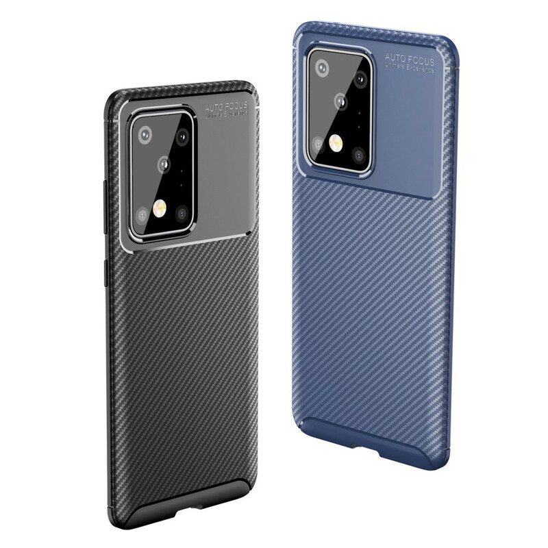 Hoesje voor Samsung Galaxy S20 Ultra Flexibele Koolstofvezeltextuur