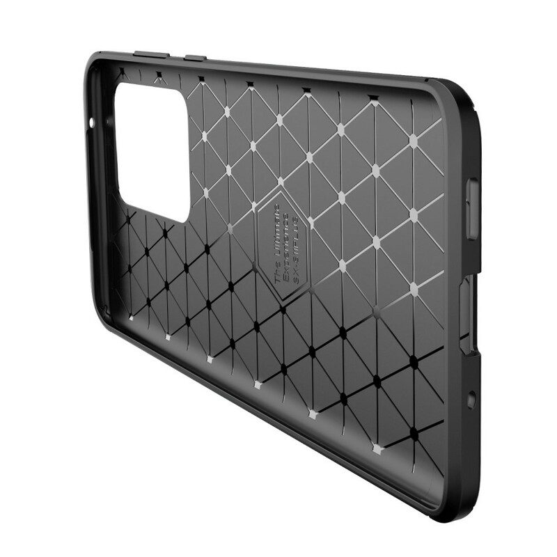 Hoesje voor Samsung Galaxy S20 Ultra Flexibele Koolstofvezeltextuur