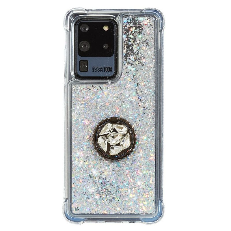 Hoesje voor Samsung Galaxy S20 Ultra Glitter Ringbeugel