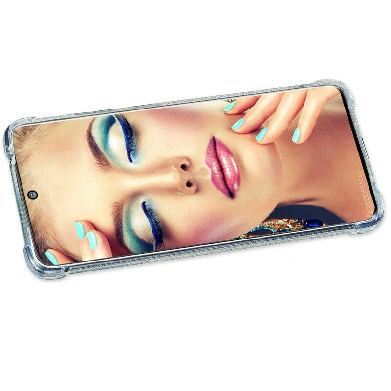 Hoesje voor Samsung Galaxy S20 Ultra Glitter Ringbeugel