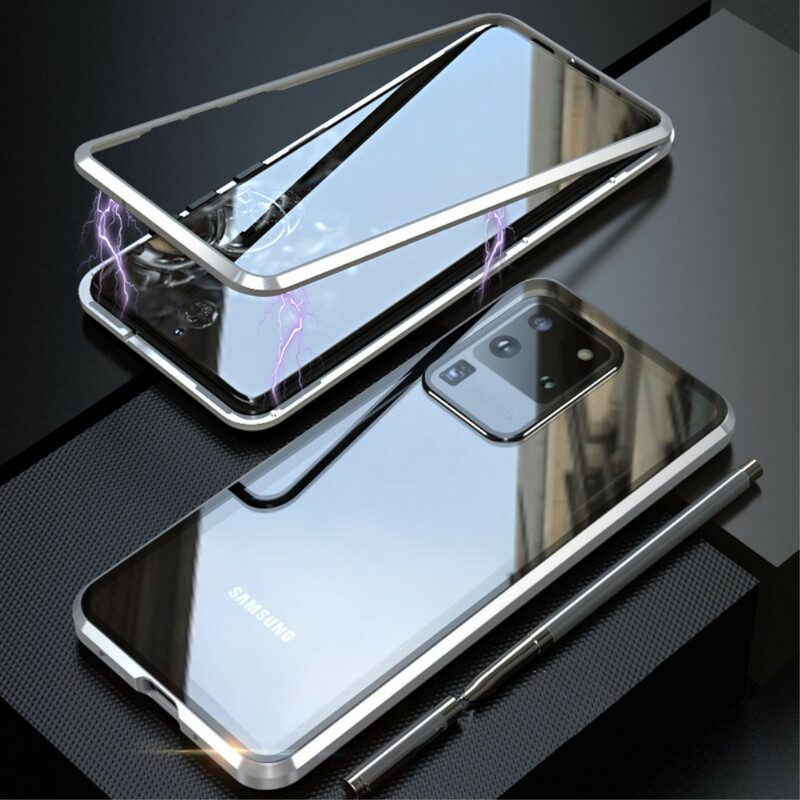 Hoesje voor Samsung Galaxy S20 Ultra Metalen Randen En Gehard Glas