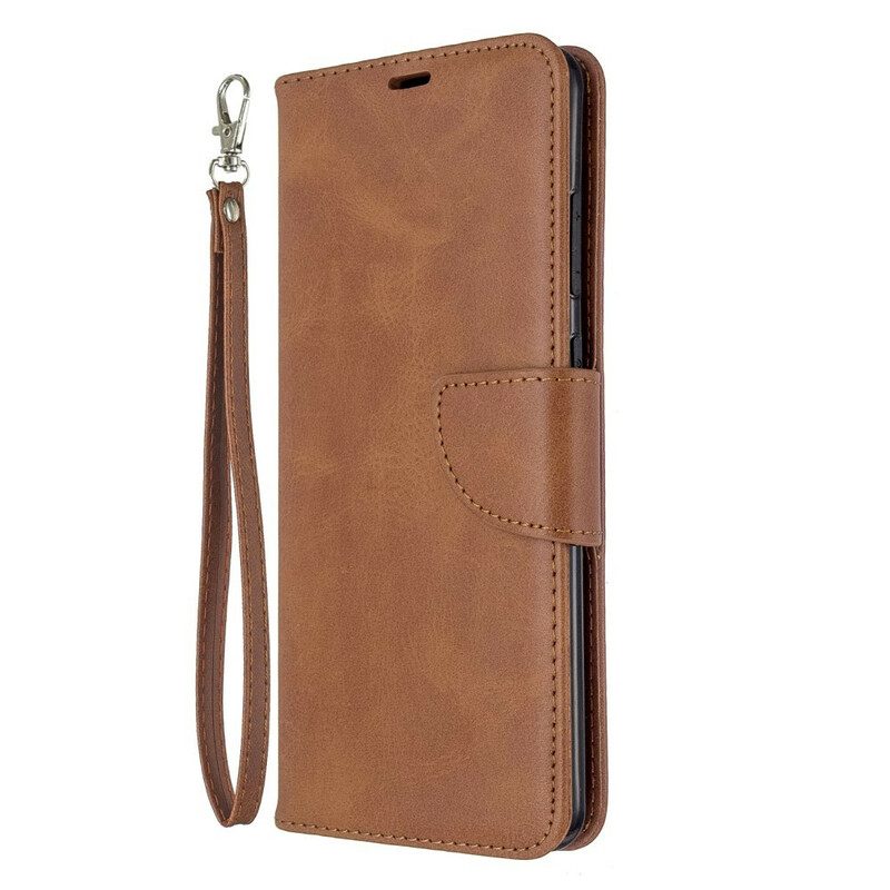 Leren Hoesje voor Samsung Galaxy S20 Ultra Folio-hoesje Gladde Flap Schuin