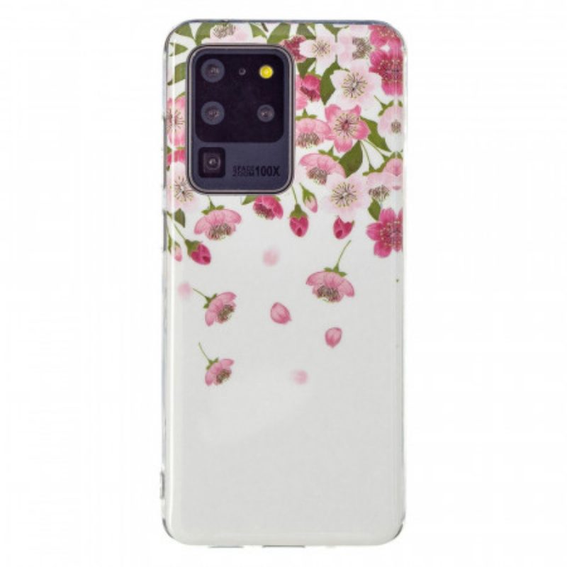 Telefoonhoesje voor Samsung Galaxy S20 Ultra Fluorescerende Bloemen