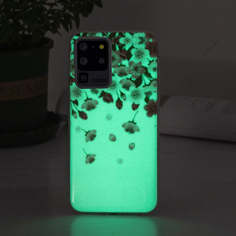 Telefoonhoesje voor Samsung Galaxy S20 Ultra Fluorescerende Bloemen