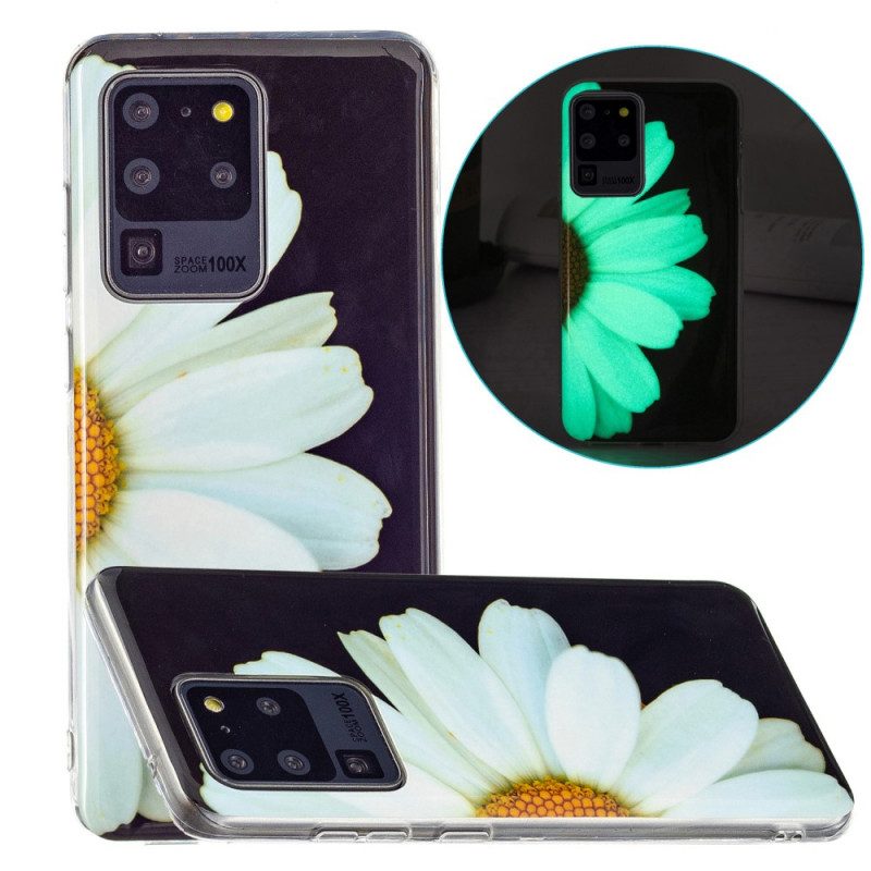 Telefoonhoesje voor Samsung Galaxy S20 Ultra Fluorescerende Bloemenserie