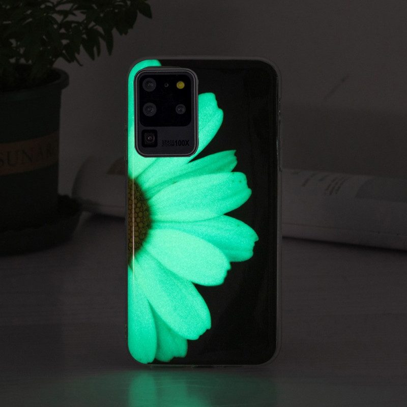 Telefoonhoesje voor Samsung Galaxy S20 Ultra Fluorescerende Bloemenserie