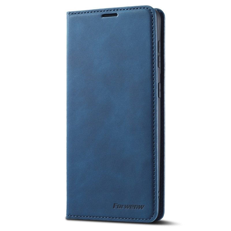 Bescherming Hoesje voor Samsung Galaxy S22 5G Folio-hoesje Forwenw Ledereffect