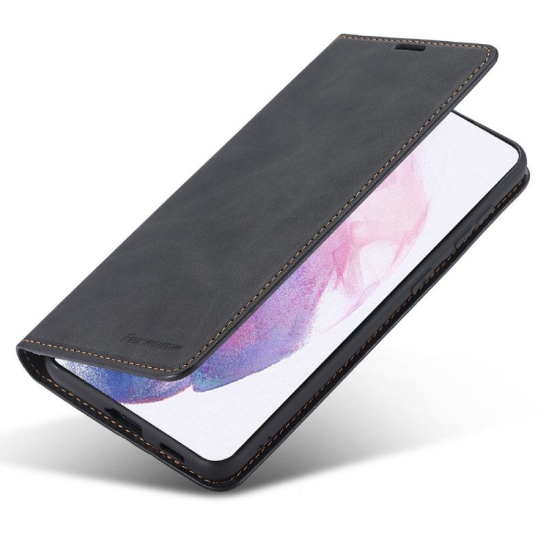 Bescherming Hoesje voor Samsung Galaxy S22 5G Folio-hoesje Forwenw Ledereffect