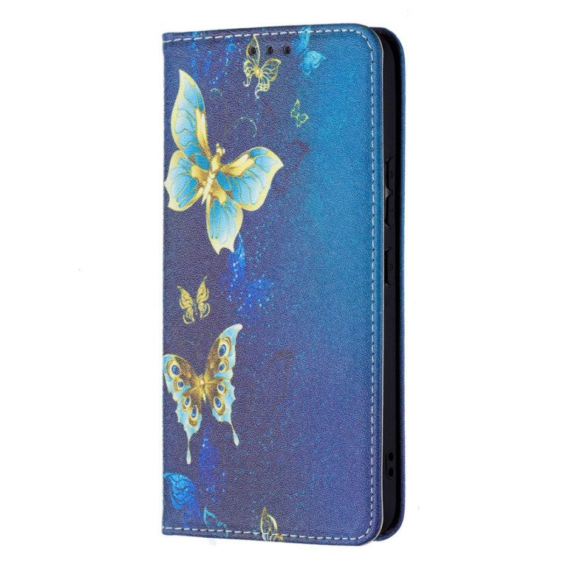 Bescherming Hoesje voor Samsung Galaxy S22 5G Folio-hoesje Kleurrijke Vlinders