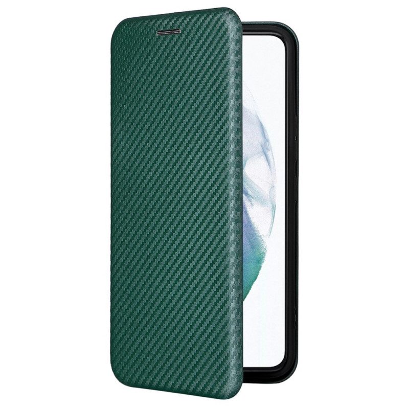 Bescherming Hoesje voor Samsung Galaxy S22 5G Folio-hoesje Koolstofvezel