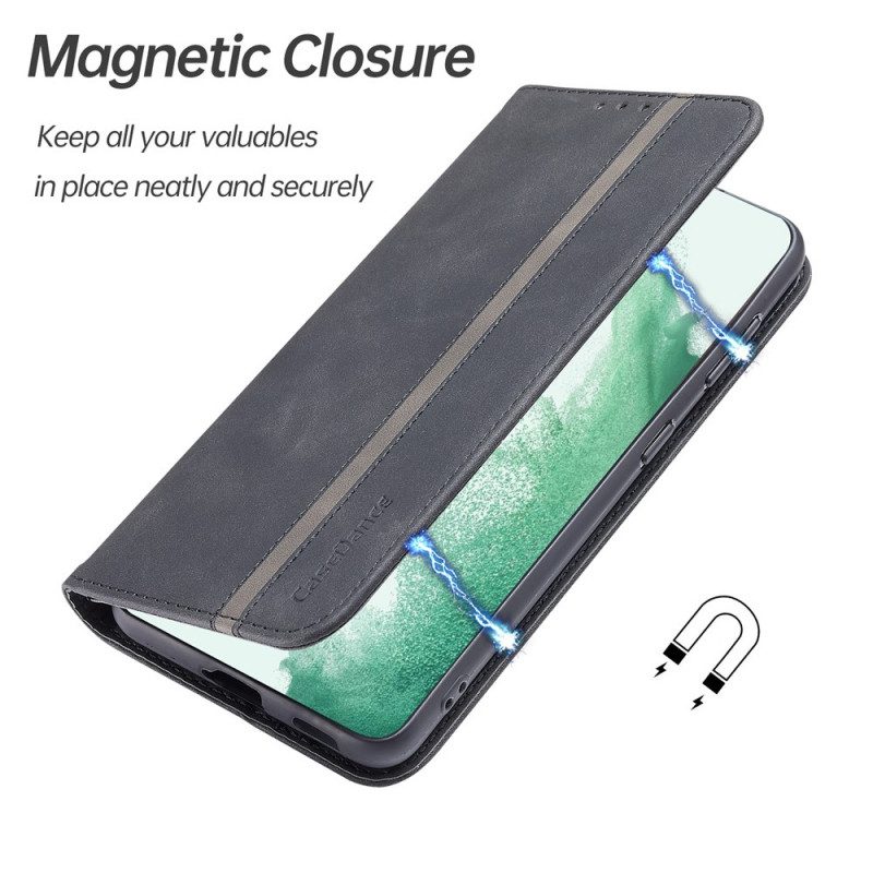 Bescherming Hoesje voor Samsung Galaxy S22 5G Folio-hoesje Kunstleer Casedance