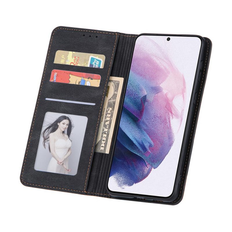 Bescherming Hoesje voor Samsung Galaxy S22 5G Folio-hoesje Stijl Lederen Lijn