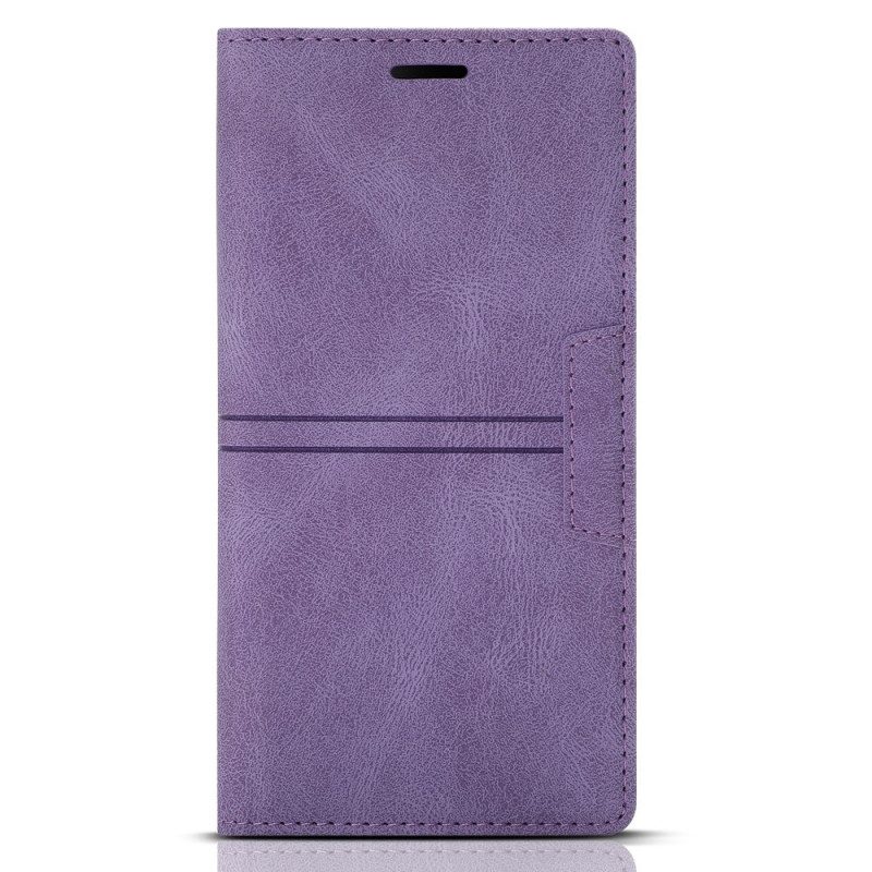 Bescherming Hoesje voor Samsung Galaxy S22 5G Folio-hoesje Stijl Lederen Stiksels Magnetische Sluiting