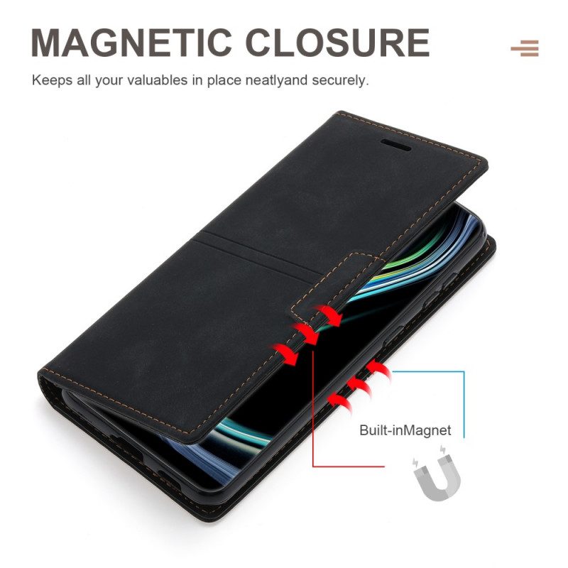 Bescherming Hoesje voor Samsung Galaxy S22 5G Folio-hoesje Stijl Lederen Stiksels Magnetische Sluiting