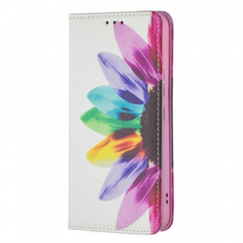 Bescherming Hoesje voor Samsung Galaxy S22 5G Folio-hoesje Waterverf Bloem