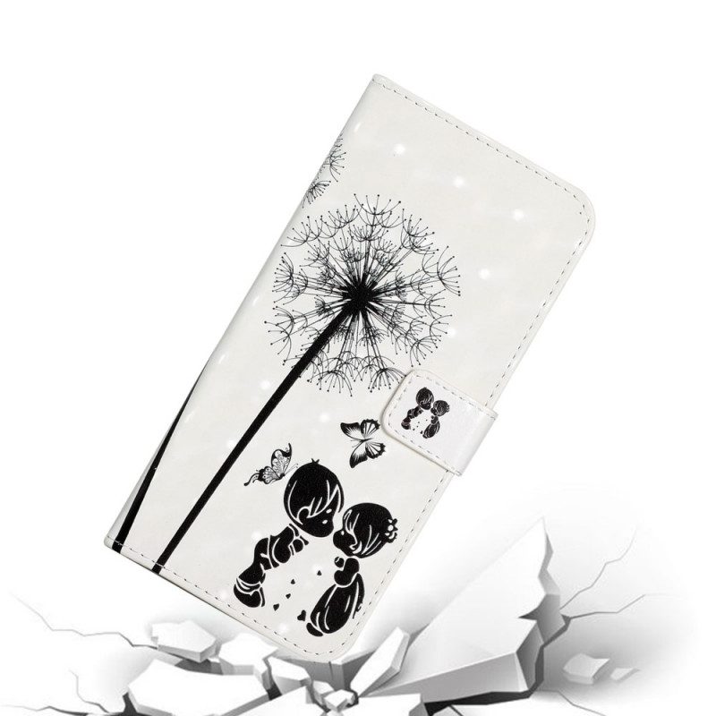 Flip Case voor Samsung Galaxy S22 5G Baby Love Paardebloem