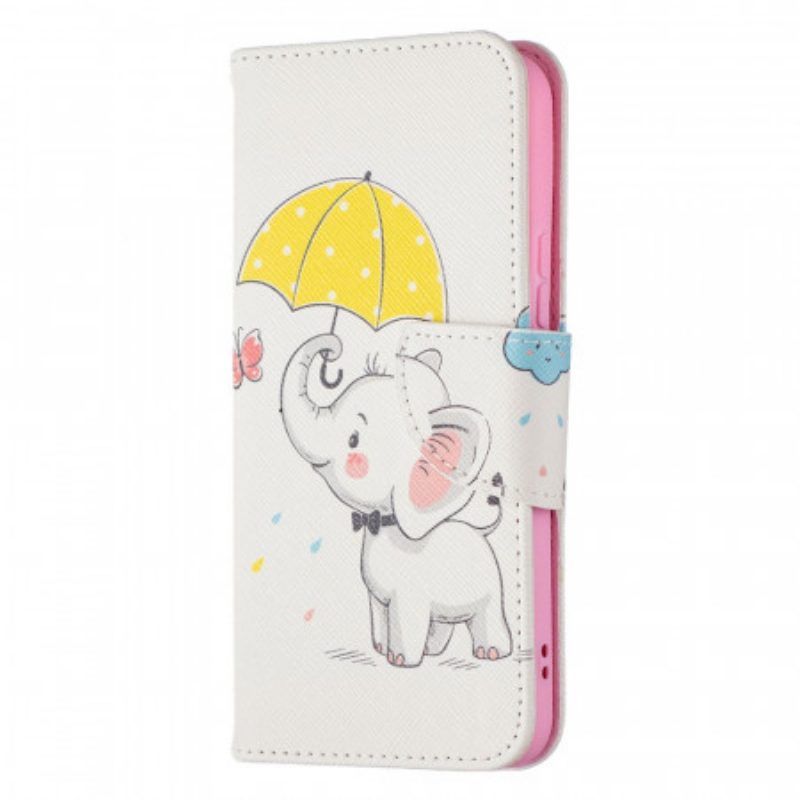 Flip Case voor Samsung Galaxy S22 5G Baby Olifant