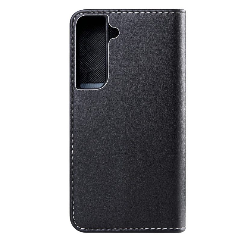 Flip Case voor Samsung Galaxy S22 5G Driekleurig Leereffect