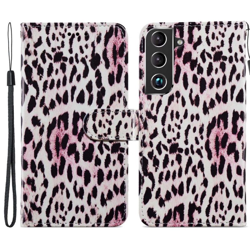 Flip Case voor Samsung Galaxy S22 5G Luipaardprint